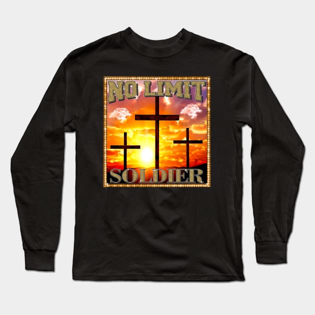 No Limit Soldier Gold - Hip Hop Inspired Spiritual T-shirt Long Sleeve T-Shirt by Madison Market